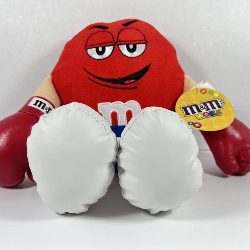Rare M&M Red Rocky Balboa Plush Collectible Boxing Character Toy w/‎ Tags
